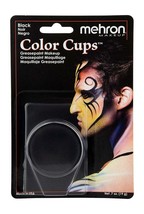 Mehron Black Makeup Greasepaint Color Cups Mehron Black Ships  - $4.80