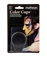 Mehron Black Makeup Greasepaint Color Cups Mehron Black Ships  - £3.77 GBP