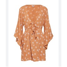 Amuse Society Womens Clementina Dress Gold Daisy Cottagecore Bohemian Sz M - $511.24 MXN