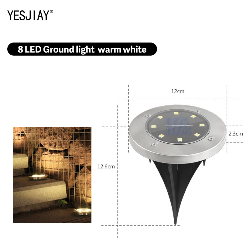 Solar Ground Lights Outdoor IP65 Waterproof scape 8/12/20 LEDs for Patio Yard Pa - £180.51 GBP