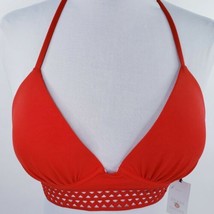 Shade &amp; Shore Bikini Swim Top Sz 34 B Red Halter Push Up Light Lift Swim... - £13.33 GBP