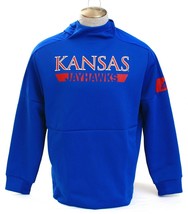 Adidas Blue Kansas Jayhawks Game Mode Hoodie Hooded Sweatshirt Men&#39;s NWT - £63.92 GBP