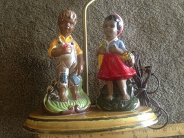 Vintage Atlantic Mold Ceramic Figures &amp; Lamp Light - £38.03 GBP