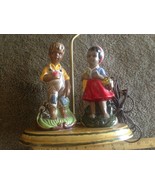 Vintage Atlantic Mold Ceramic Figures &amp; Lamp Light - $918.79 MXN