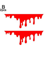 Red Blood Drips Stickers Halloween Theme Decorative Glass Holographic Ca... - $206.91 MXN+