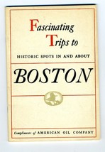Fascinating Trips to Historic Spots In BOSTON Massachusetts American Oil 1935 - £7.74 GBP