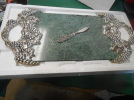 Outstanding NIB- Paul Revere Silverplate Grape Design Marble Serving Tray - £25.72 GBP