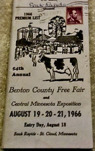 1966 Benton county , Sauk Rapids , Minnesota state fair booklet  - £17.95 GBP