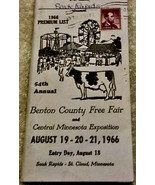 1966 Benton county , Sauk Rapids , Minnesota state fair booklet  - €19,60 EUR