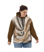 New Hoodie XS-6XL Unisex Fit Pullover Brown and Beige Long Sleeve Pocket... - $37.00+