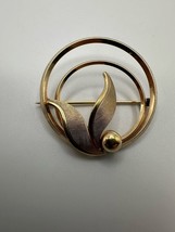 Vintage Van Dell 12k GF Mid Century Modern Brooch 3.3cm - £27.13 GBP