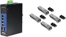 TRENDnet, 6-Port Industrial Gigabit L2 Managed DIN-Rail Switch &amp; SFP Sin... - £512.36 GBP
