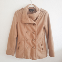 Forever 21 Tan Pea Coat Size Small - £19.48 GBP
