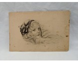 The Ullman MFG Co N Y Little Girl Sketch Postcard 6&quot; X 4&quot; - £31.15 GBP