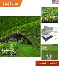 ZGR Artificial Grass Rug 4 FT x 6 FT Fake Faux Grass, Indoor Outdoor Pat... - $130.66