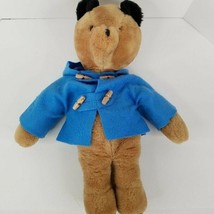 Eden Toys Plush Paddington Bear 19&quot; Blue Coat Vintage 70s Stuffed Animal Toy - £10.11 GBP