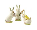 Midwest CBK Large Flocked Resin Bunny Easter Decorations Figurines - £30.88 GBP