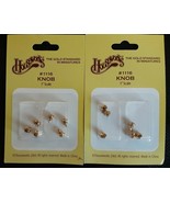 Houseworks 1116 1&quot; Scale Dollhouse Gold Plated Brass Round Door Knob Two... - $20.29 CAD