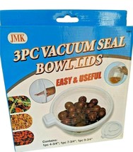 3 PC Vacuum Seal Bowl Lids New 4 3/4&quot;, 7 3/4&quot;, 9 3/4&quot; Kitchen B67 - £3.91 GBP