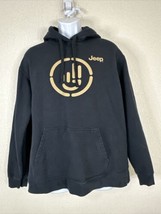 Jeep Black Logo Pull Over Hooded Sweatshirt Long Sleeve Port &amp; Co Mens XL - £13.58 GBP