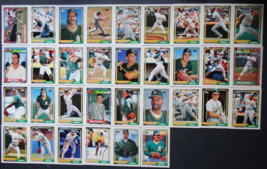 1992 Topps Oakland Athletics Team Set of 33 Baseball Cards - £6.29 GBP