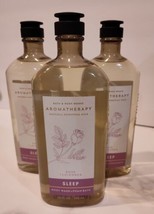 3x Bath &amp; Body Works Aromatherapy Sleep Rose Lavender Body Wash Foam Bath 10 Oz - £37.39 GBP