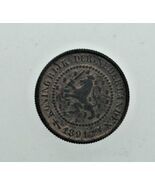 1891 Netherlands 1/2 cent Coin in AU Condition KM #109 Bronze - €52,63 EUR