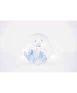 Vintage Art Glass Paperweight Bubbles with blue base color - €7,81 EUR