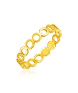 14k Yellow Gold Ring with Polished Open Circle Motifs - £345.49 GBP