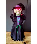 17&quot; Animatronic Head Moves Witch Scary Halloween Decor Prop &quot;Watch Video&quot; - $69.29