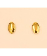 18k gold oval stud earring #42 - £127.13 GBP