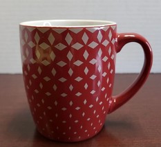 Design Pac Christmas Holiday Plaid Snowflake Coffee Mug Cup Teal Red Snowflake - £7.56 GBP