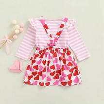 NEW Valentine&#39;s Day Girls Heart Suspender Skirt Outfit Set - £5.45 GBP+