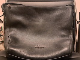Coach Dufflette Leather Crossbody Bag Black Fast Free Shipping - £58.13 GBP