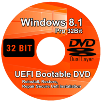 Windows 8.1 Pro 32Bit UEFI Reinstall Restore Repair DVD - £13.57 GBP