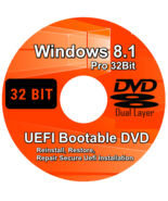 Windows 8.1 Pro 32Bit UEFI Reinstall Restore Repair DVD - $16.99