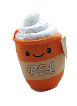 8&quot; Plush Orange Fluffy PSL Drink Pumpkin Spice Latte Halloween Holiday I... - £12.77 GBP