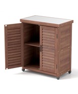Outdoor Potting Bench: Garden Storage Cabinet, Metal Workstation - €132,27 EUR