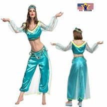Aladdin Animation Arabian Princess Jasmine Costume Cosplay Halloween Adu... - $22.75+