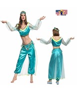 Aladdin Animation Arabian Princess Jasmine Costume Cosplay Halloween Adu... - £18.14 GBP+