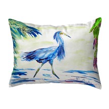 Betsy Drake Blue Egret No Cord Pillow 16x20 - £42.82 GBP