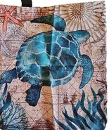 Sea Turtle Shoulder Tote Shopping Bag Purse Beach Linen 14.5x12 Beach Se... - £6.20 GBP