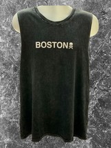 ALL SOULS CALL LETTER MENS BLACK BOSTON EMBROIDERED SLEEVELESS TANK TOP ... - £22.19 GBP