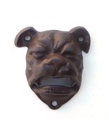 1 BullDog Cast Iron Bottle Opener Mountable Vintage Look Man Cave Englis... - $245.46 MXN
