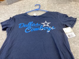 Dallas Cowboys Women&#39;s T Shirt Blue Large Spell Out NFL, NWT - £16.35 GBP