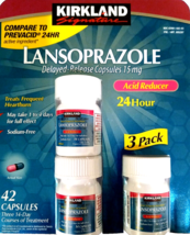 Kirkland Signature Lansoprazole 15 mg Acid Reducer 42 Caps EXP 05/2026 - $20.29