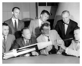 The Mercury Seven Astronauts Crew Posing With Atlas Model 1959 8X10 Nasa Photo - £6.72 GBP