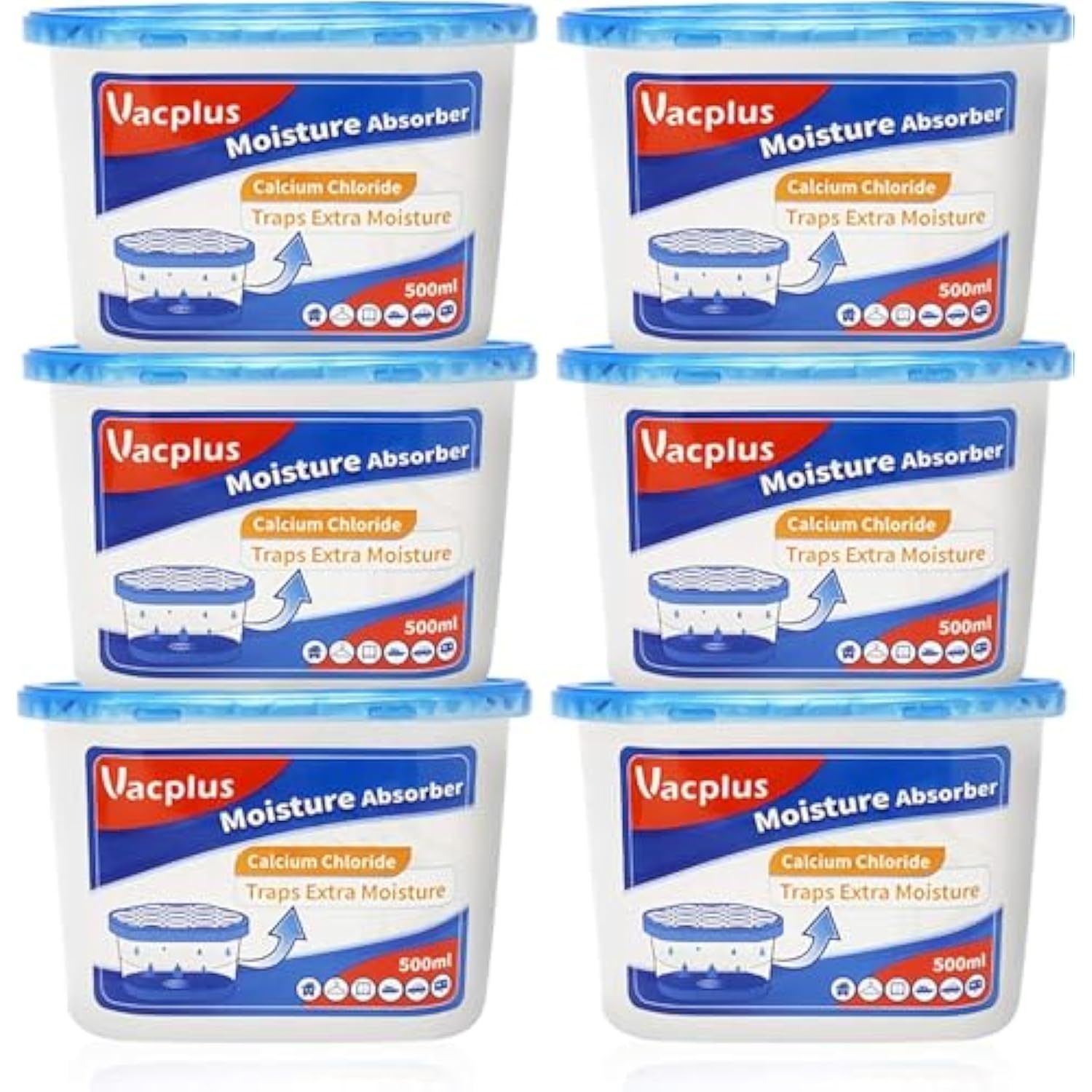 Moisture Absorbers 6 Pack, 10.5 Oz Portable Humidity Absorber Boxes For Your Bat