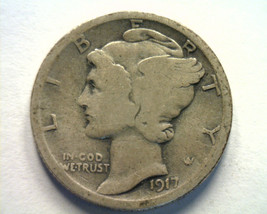 1917 MERCURY DIME GOOD+ G+ NICE ORIGINAL COIN FROM BOBS COINS FAST SHIPMENT - $5.25