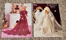 2- Crochet Collector Costume Doll Turn of Century Lady Gibson Girl Bride... - $9.89